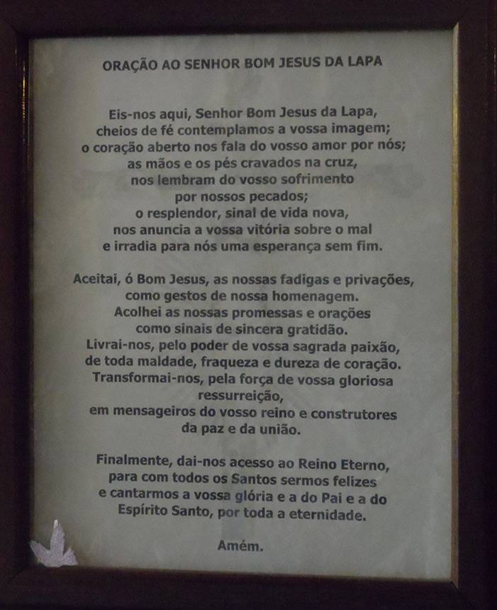 Oração ao Senhor Bom Jesus da Lapa