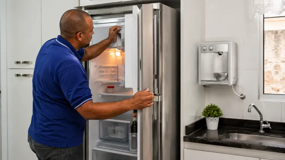 Geladeira freezer e purificador de agua