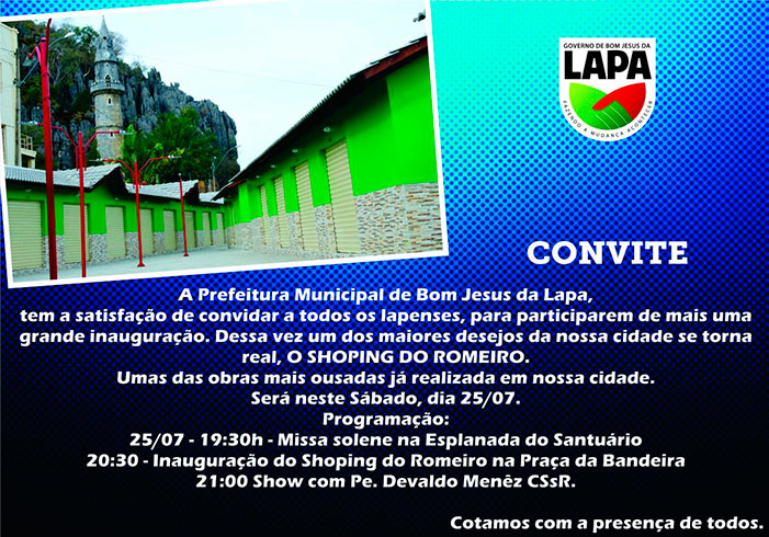 Inauguração do Shopping do Romeiro em Bom Jesus da Lapa 1 Inauguração do Shopping do Romeiro