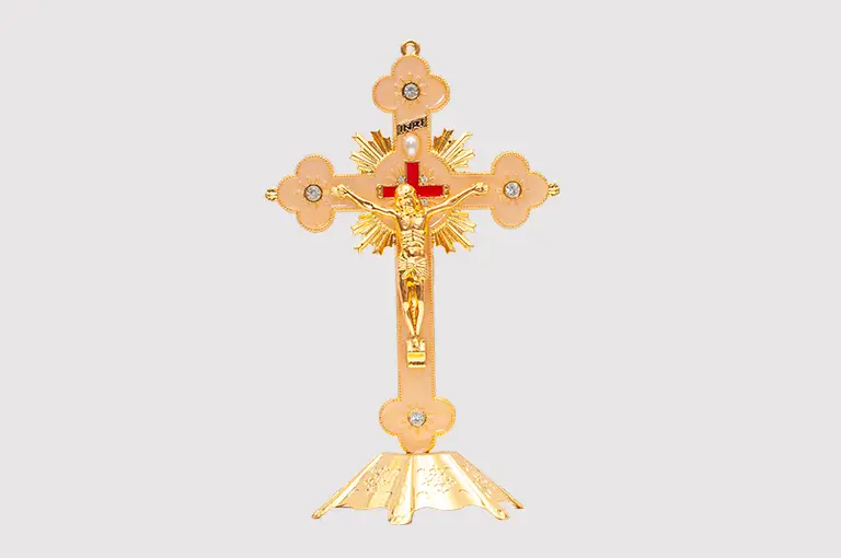 Casa Santo Antônio Artigos Religiosos 9 Crucifixo de Metal