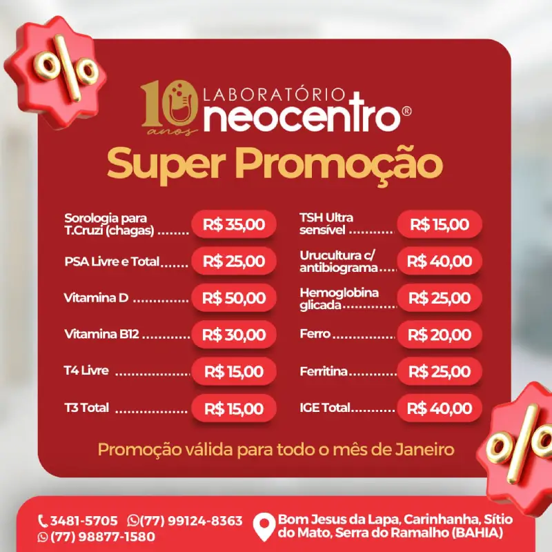 promocao-laboratorio-neo-centro promocao laboratorio neo centro