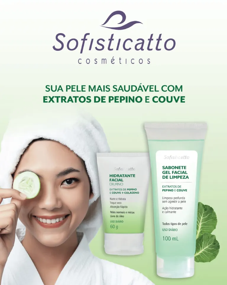 hidratante facial sabonete gel sofisticatto